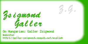 zsigmond galler business card